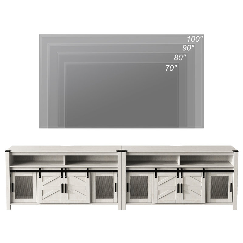 Wade Logan® Cainin 118'' W TV Stand & Reviews | Wayfair Wade Logan® Cainin 118'' W TV Stand & Reviews | Wayfair